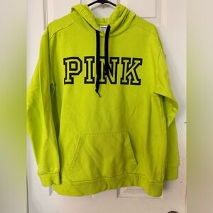 PINK Victoria's Secret Neon Yellow Hoodie